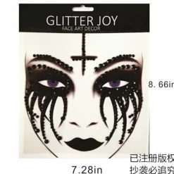 LAIQIANKUA Halloween pumpa Makeup Inspiration Ansiktsprydnad klistermärke> Smink