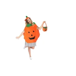 Halloween Pumpadräktset för vuxna Pumpa Cape Poncho> Dräkter