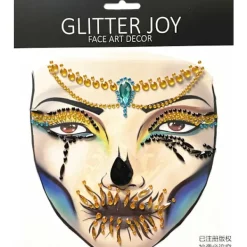 LAIQIANKUA Halloween Rhinestones 1 bit smink egyptisk drottning prydnad> Smink