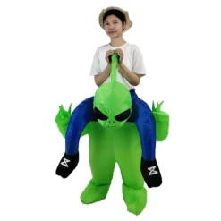 Halloween rolig åkande utomjording uppblåsbar dräkt, semesterfest rekvisita dräkt, Uppblåsbara Halloween-dräkter för tonåringar barn 90-140cm-FA-><noscript><img width=