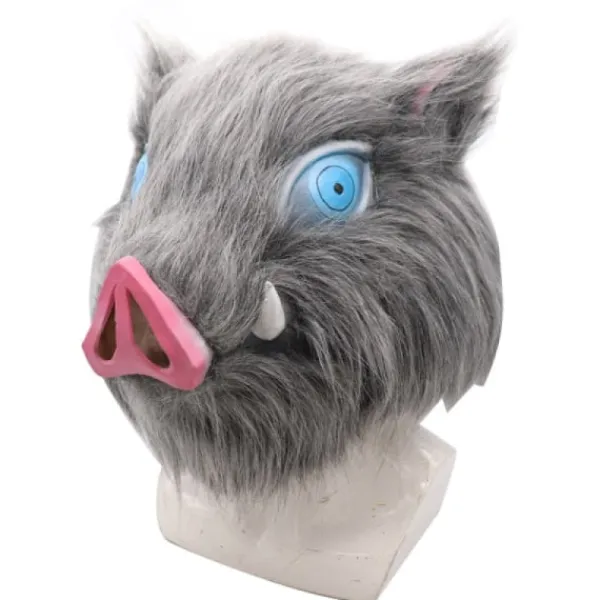Halloween skräck anime karaktär prop gris huvud mask> Masker