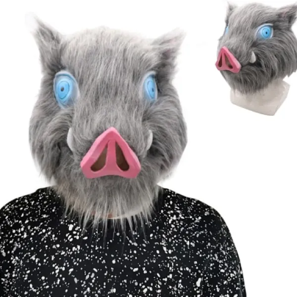 Halloween skräck anime karaktär prop gris huvud mask> Masker