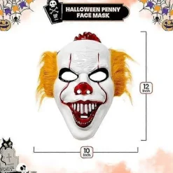 Halloween Skräck Clownmask - 3D Mask | Andningsbar Halloween Killer Clownmask för Barn> Masker
