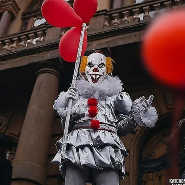 Halloween Skräck Clownmask - 3D Mask | Andningsbar Halloween Killer Clownmask för Barn> Masker