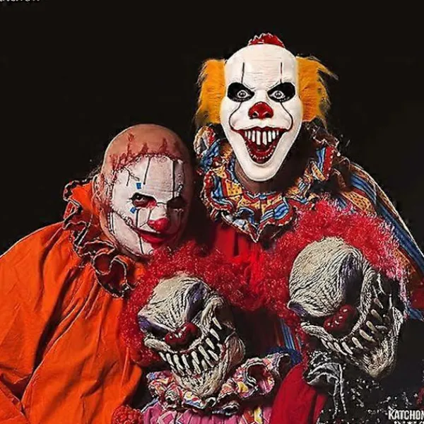 Halloween Skräck Clownmask - 3D Mask | Andningsbar Halloween Killer Clownmask för Barn> Masker