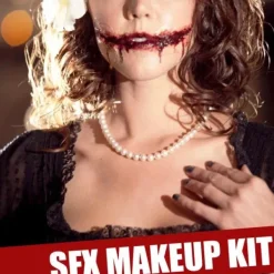 Halloween sminkset med spatel, ärrvax och falsk blodgel för maskeradfest 1><noscript><img width=