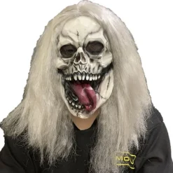 Halloween spöke mask skräck djävul läskig rolig maskerad prestanda latex skräck mask huvudbonad> Masker