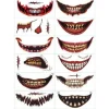 Halloween 12st Tatueringar Stickers Makeu Temporary Water Transfer Paper Special Style Party Prank> Smink