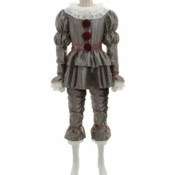 Halloween Stephen King's It Pennywise Clown Cosplay Kostym för Män Fest Fancy Dress Up Outfit Set M> Dräkter