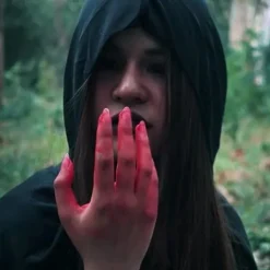 Halloween Svart Huva Kåpa Skördarens Kåpa Svart Djävulens Kåpa Cosplay Bal Maskerad Halloween Maskerad Vuxna Barn Maskeraddräkt(er 180cm)><noscript><img width=