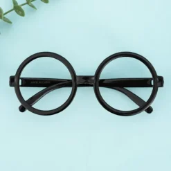 Halloween svarta runda bågar Harry Potter glasögon utan linser><noscript><img width=