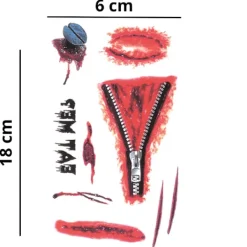 Halloween Tatuering Blixtlås Enkel Användning 4> Smink