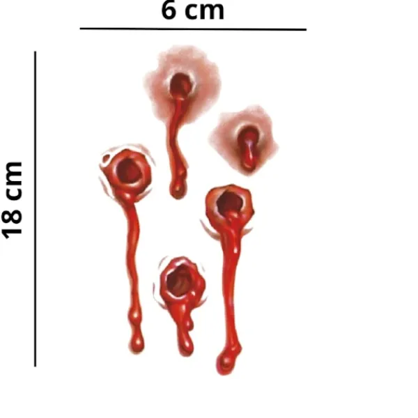 Delivast Halloween Tatuering Bloody Bullets 2-Pack> Smink