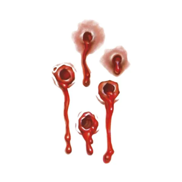 Delivast Halloween Tatuering Bloody Bullets 2-Pack> Smink