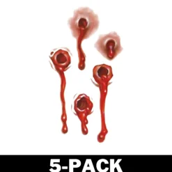 Halloween Tatuering Bloody Bullets 5-Pack> Smink