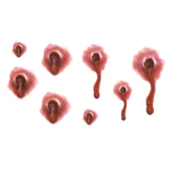 Halloween Tatuering Bullet Wounds 1-Pack> Smink