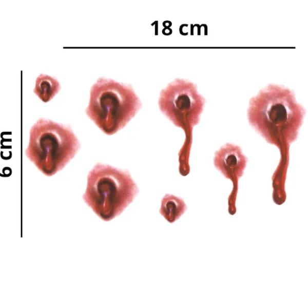 Delivast Halloween Tatuering Bullet Wounds 1-Pack> Smink