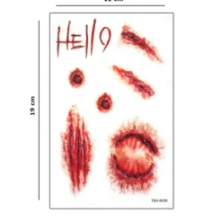Halloween Tatuering Öppna Sår Enkel Användning 3><noscript><img width=