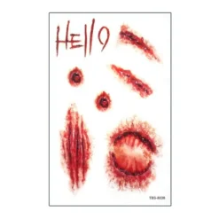 Halloween Tatuering Öppna Sår 5-Pack><noscript><img width=