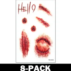 Halloween Tatuering Öppna Sår 5-Pack><noscript><img width=