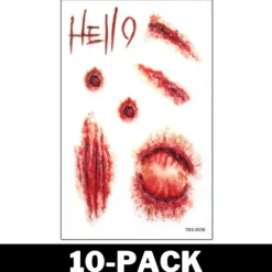 Halloween Tatuering Öppna Sår 5-Pack><noscript><img width=