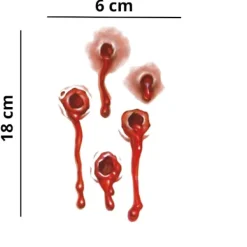 Delivast Halloween Tatuering Skottsår Rinnande Enkel Användning> Smink