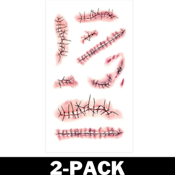 Delivast Halloween Tatuering Sår Stygn 8-Pack> Smink