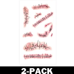 Halloween Tatuering Sår Stygn 8-Pack><noscript><img width=