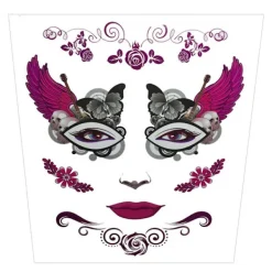 Halloween temporär ansikte konst vattentät , skalle tatuering> Smink