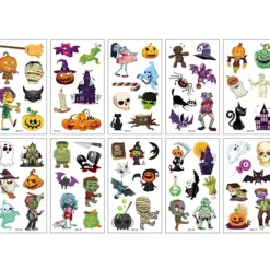 Halloween Temporära Tatueringar för Barn - Pumpor Spindlar & Döskallar [YDE] Spider><noscript><img width=