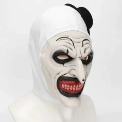 Halloween Terrifier Mask Mördarclown Mask Läskig Joker Kostym Halloween Skräck Läskig Mask för Vuxna-FA-> Masker