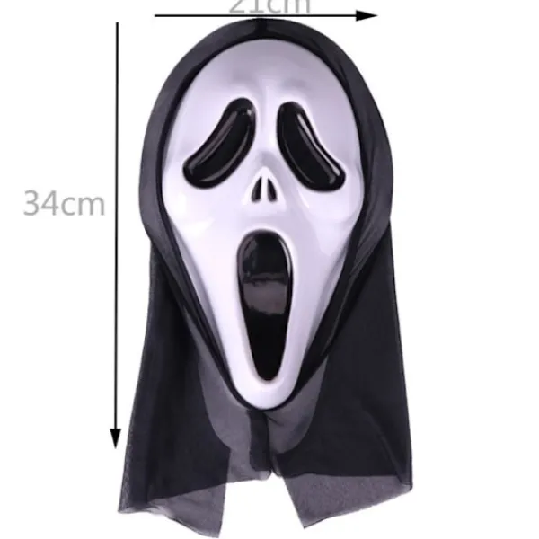 Halloween Terror Mask Set med 6 former, Ghostface, Skalle No,> Masker