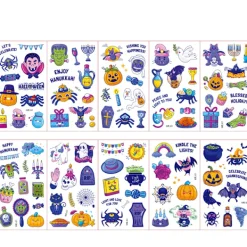 Halloween tillfälliga tatueringar klistermärken, halloween födelsedagsfest> Smink