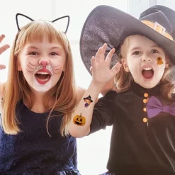 Halloween tillfälliga tatueringar klistermärken, halloween födelsedagsfest><noscript><img width=