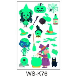 Halloween Tillfälliga Tatueringar för Män och Kvinnor 6-pack> Smink
