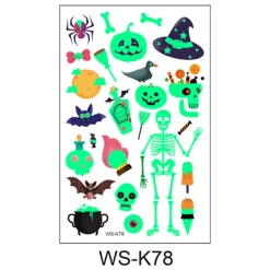 Halloween Tillfälliga Tatueringar för Män och Kvinnor 6-pack><noscript><img width=