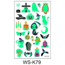 Halloween Tillfälliga Tatueringar för Män och Kvinnor 6-pack><noscript><img width=