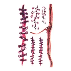 Halloween Waterproof Fake Temporary Tattoos Stickers For Women Long-time Body Art Face Jewels Festival Accessories> Smink