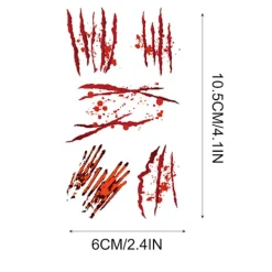 Halloween Waterproof Fake Temporary Tattoos Stickers For Women Long-time Body Art Face Jewels Festival Accessories><noscript><img width=