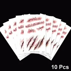 Beau Care Halloween Zombie Acars Tatueringar Vattentät 3D Bet Mark Tatuering Klistermärke><noscript><img width=