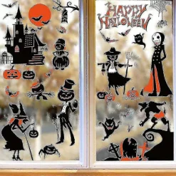 Halloweendekorationer, Halloween Fönsterdekorationer, Dekaler För Halloween><noscript><img width=