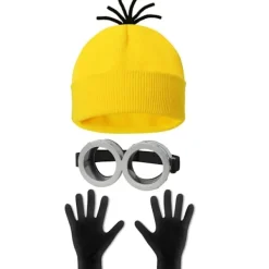 Halloween-dräkt Mössa Minionglasögon Handskar Maskeraddräkt Despicable Me Cosplay Tillbehör Vuxen[GPA]> Tillbehör