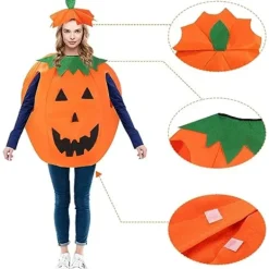 Halloween-dräkter för föräldrar och barn, pumpasminkning för barn och vuxna><noscript><img width=
