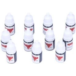 Halloween-fest falskt blod DIY Cosplay scenframträdande falskt blod sminkverktyg 5ml X 11st sålt blod><noscript><img width=