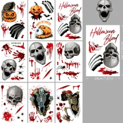 Halloween-festdekoration klistermärken häxa pumpa fladdermus spindel> Smink