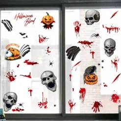 Halloween-festdekoration klistermärken häxa pumpa fladdermus spindel> Smink