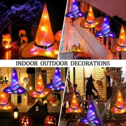 Halloween-hatt LED-lysande häxhatt Harry Potter magisk hatt><noscript><img width=