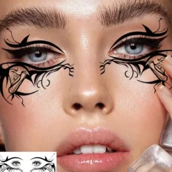 FMYSJ Halloween-häxögon Makeup Tillfälliga Tatueringar för Män och Kvinnor, 10-pack Realistiska Falska Ögonhörn Tatueringsdekaler, Långvariga Avlånga Ögon (FMY) 10 Sheets In One Package | Fyndiq> Smink