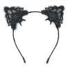 Halloween-katthuvudband, Makeup Party Spets Katthuvudband, Halloween Karneval Party Maskerad> Huvudbonader
