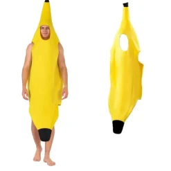 unbranded Halloween-kostym bananformad sminkuppträdande kostym banan kostym mjuk och bekväm><noscript><img width=
